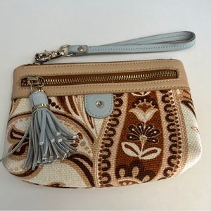 Spartina leather and linen wrislet